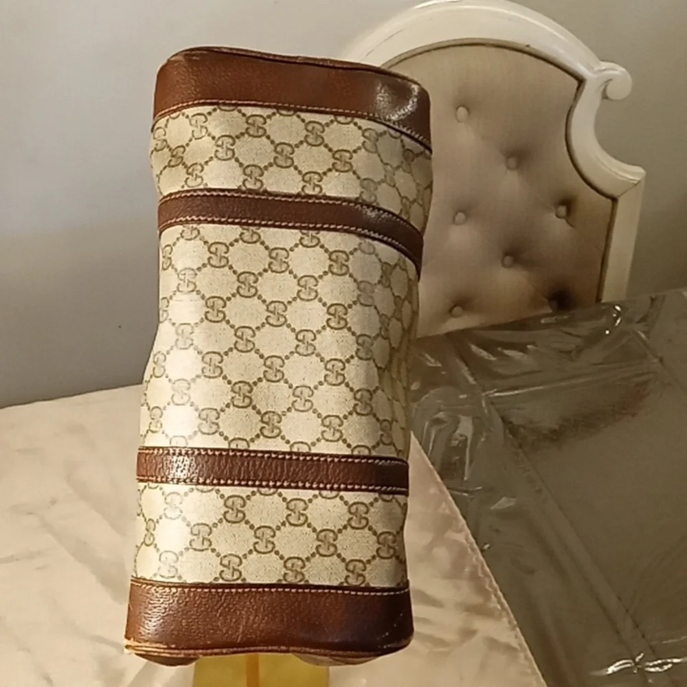 Vintage Gucci Coated Canvas Boston Bag